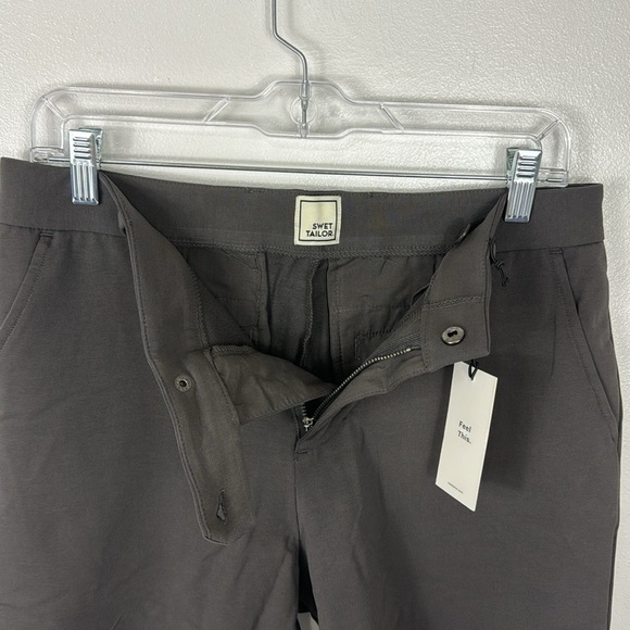Swet Tailor Everyday Chino Short Men's 30‎ Gray Stretch New Comfort Classic - Picture 4 of 11